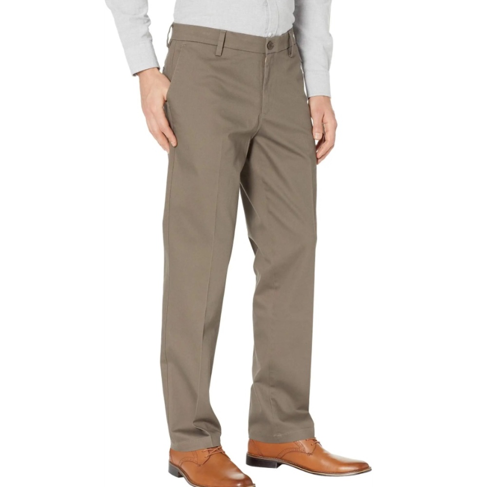 DOCKERS Dockers Straight Fit Signature Green Khaki Lux Cotton Stretch Pants